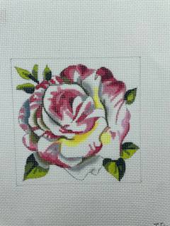 Red and White Floral Square - COP by Colors of Praise Art Studio (thumbnail)