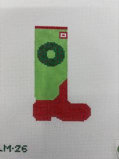 Holiday Wreath Wellie by Tout Le Monde Needlepoint (thumbnail)