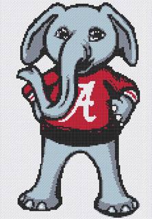 Needlepoint by Laura Alabama Elephant Pillow by Needlepoint by Laura (thumbnail)