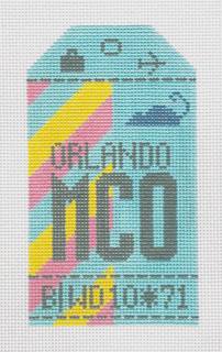 Retro Travel Tag - Orlando by Hedgehog Needlepoint (thumbnail)