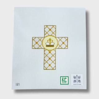 Cross with Crown Canvas and Stitch Guide by Patricia Sone (thumbnail)