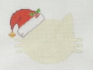 Cat Silhouette, Santa Hat by Lauren Bloch Designs (thumbnail)