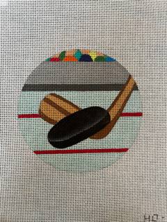Hockey Round Ornament by Raymond Crawford (thumbnail)