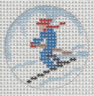 Key Fob Insert - Skiier by Kate Dickerson Needlepoint Collections (thumbnail)
