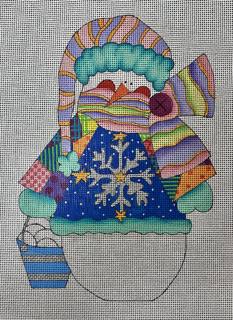 patchwork snowman, snowflake by Renaissance Designs (thumbnail)