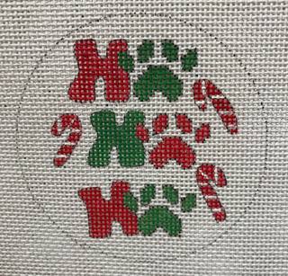 Ho Ho Ho paw print round by Alice Peterson (thumbnail)