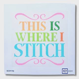 This Is Where I Stitch Canvas by KCN Designers (thumbnail)