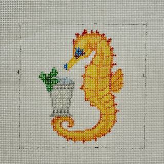 Seahorse & Mint Julep by Blue Ridge Stitchery (thumbnail)
