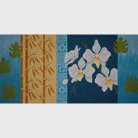 Phaelonopias Bamboo On Blue by JP Needlepoint (thumbnail)