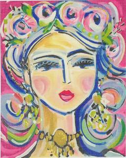 Maren Devine – Warrior Girl Paulette MD-PL-23 by Kate Dickerson Needlepoint Collections (thumbnail)