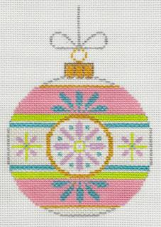Vintage Ornament - Pink and Blue Round by Meredith Collection (thumbnail)