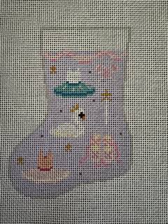 Ballerina Mini Sock Needlepoint Canvas by Stitch Style Needlepoint (thumbnail)