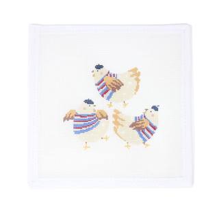 12 Days of Christmas - Three French Hens by La Fete Needlepoint (thumbnail)
