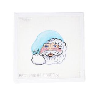 Santa with Blue Hat by Patti Mann (thumbnail)
