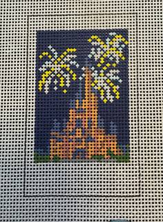 Magical Castle Fireworks Polaroid by Atlantic Blue Canvas (thumbnail)