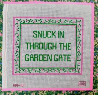 Snuck in Through the Garden Gate Canvas by Anna Dugas (thumbnail)