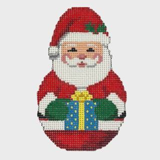 Roly Poly, Santa by Susan Roberts Needlepoint (thumbnail)