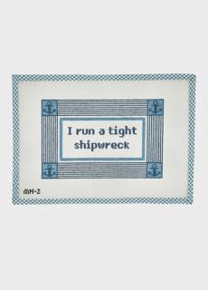 Shipwreck Pillow Blue by Maura Nolan Designs (thumbnail)