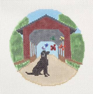 rainbow bridge, black lab by Blue Ridge Stitchery (thumbnail)