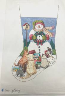 Sandra Gilmore Snow Gathering Stocking by Fleur de Paris (thumbnail)