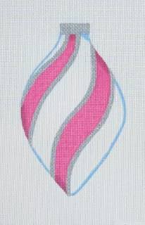 Pink Swirl Ornament - Oval by Raymond Crawford (thumbnail)