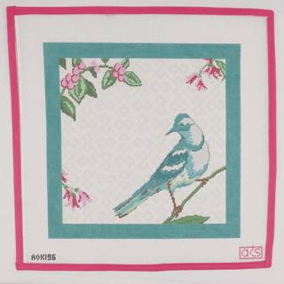 TRUNK - Teal Green Bird Pillow by Ann Kaye Studio (thumbnail)