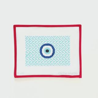 Evil Eye Blue Clutch by Kristine Kingston (thumbnail)