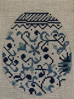 Blue Chinoisserie Egg by Blueberry Point Canvas (thumbnail)