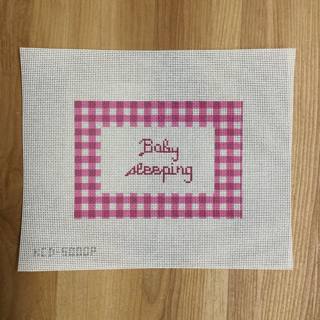 Baby Sleeping - Pink Gingham by KCN Designers (thumbnail)