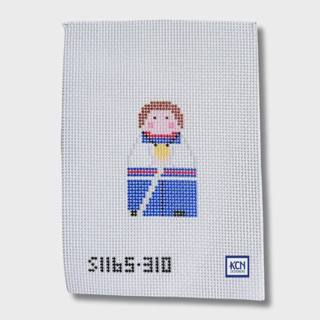 USA Men's Hockey Gold Angel Needlepoint Canvas by KCN Designers (thumbnail)