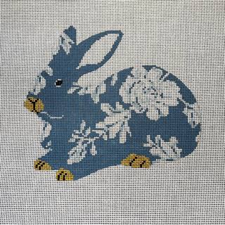 Wedgwood Sitting Bunny Canvas by The Gingham Stitchery (thumbnail)