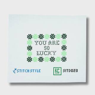 You Are So Lucky Canvas by Stitch Style Needlepoint (thumbnail)
