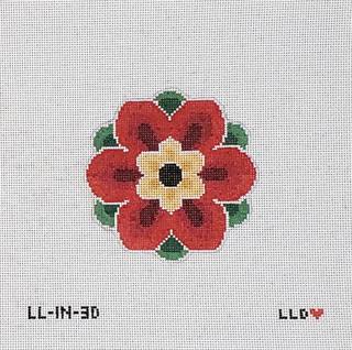 Geometric Flower Insert Red/Gold by Laura Love Designs (thumbnail)