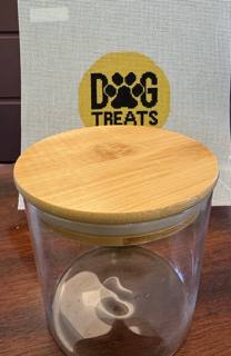 Dog Treats Round Canvas and Jar by Elm Tree Designs (thumbnail)