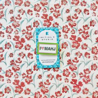 I heart Mahj Pink & Green Needleminder by Initial K Studio (thumbnail)