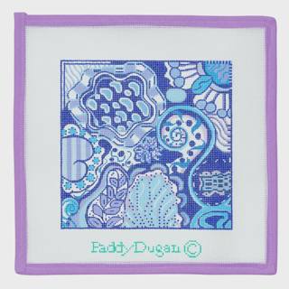 Blue Floral Mini Square by Paddy Dugan (thumbnail)