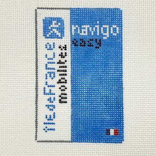 Paris Metro Pass by Stitch Style Needlepoint (thumbnail)