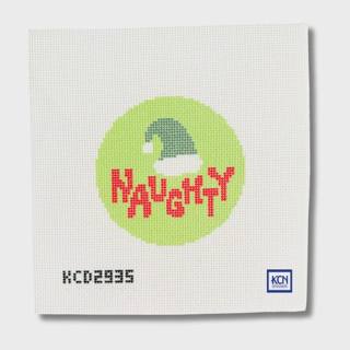 Naughty Round Canvas by KCN Designers (thumbnail)