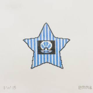 Star with Pearl Shell Ornament by Blue Waters Needlepoint (thumbnail)