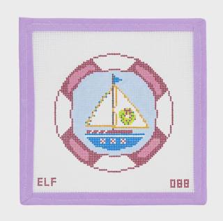 Holiday Sailboat by Elf Needlepoint Designs (thumbnail)