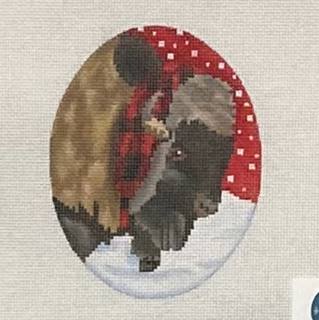 Bison with Scarf 2 Ornament by Scott Church (thumbnail)