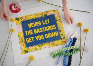 Never Let the Bastards Canvas by C'ate La Vie (thumbnail)