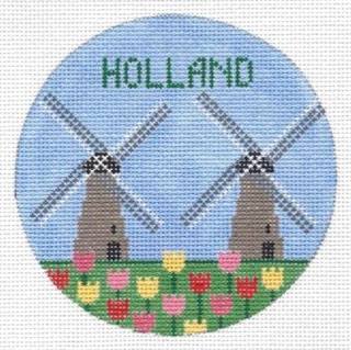 Holland Round Canvas by Doolittle Stitchery (thumbnail)