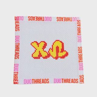 Chi Omega Sorority Bubble Letter Needlepoint by Duo Threads (thumbnail)