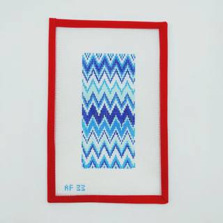 Blue Zig Zag Eyeglass by Anne Fisher Needlepoint (thumbnail)