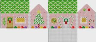 Lime Slice Roof/Peppermint/3D Gingerbread House by Susan Roberts Needlepoint (thumbnail)