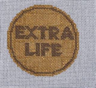 Extra Life Coin by Nightowls Needlepoint (thumbnail)