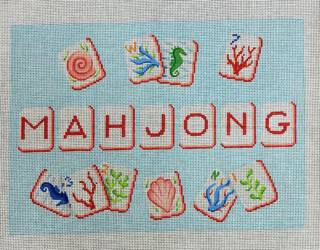 Reef Themed Mahjong Tile Pouch by Kate Dickerson Needlepoint Collections (thumbnail)