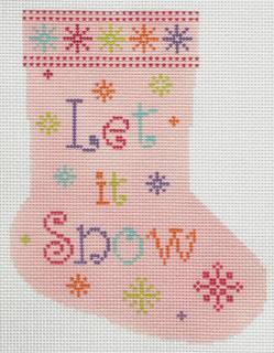 Mini Sock - Let It Snow by Stitch Rock Designs (thumbnail)