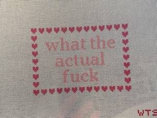 WTAF Pink Canvas by What's the Stitch (thumbnail)